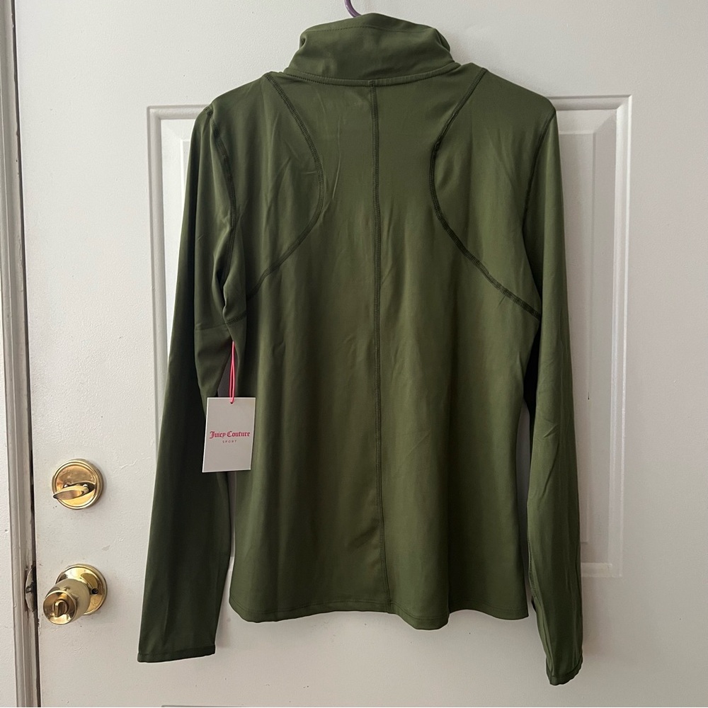 NWT Juicy Couture Women’s Logo Half Zip Run Top - Picture 4 of 7